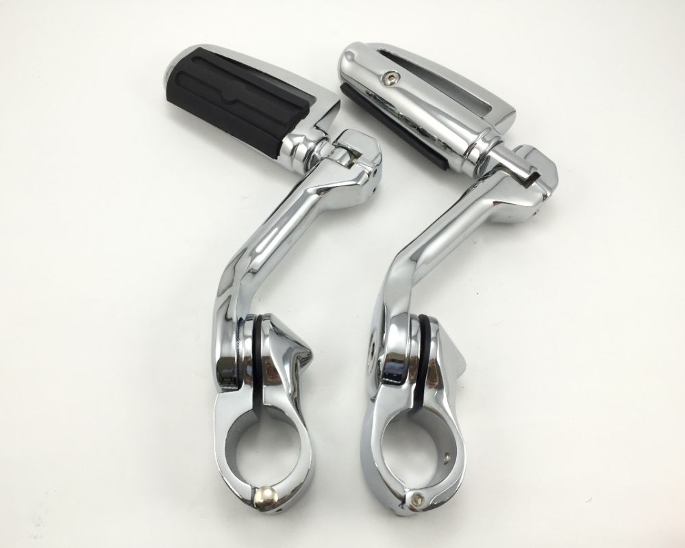 Long Angle Highway Footpegs Engine Guard Footpegs Fits 1.25 inch Engine ...