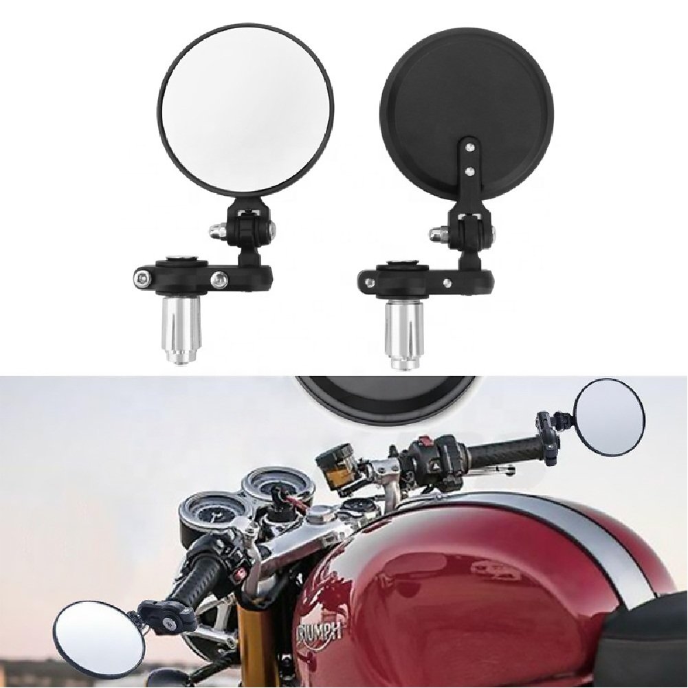22mm Handlebar End Tip Rear View Mirror - Image 2