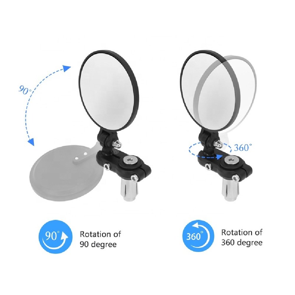 22mm Handlebar End Tip Rear View Mirror - Image 3