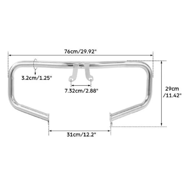 14-23 Street Glide Road King Chopped Engine Guard Crash Bar Chrome - Image 4