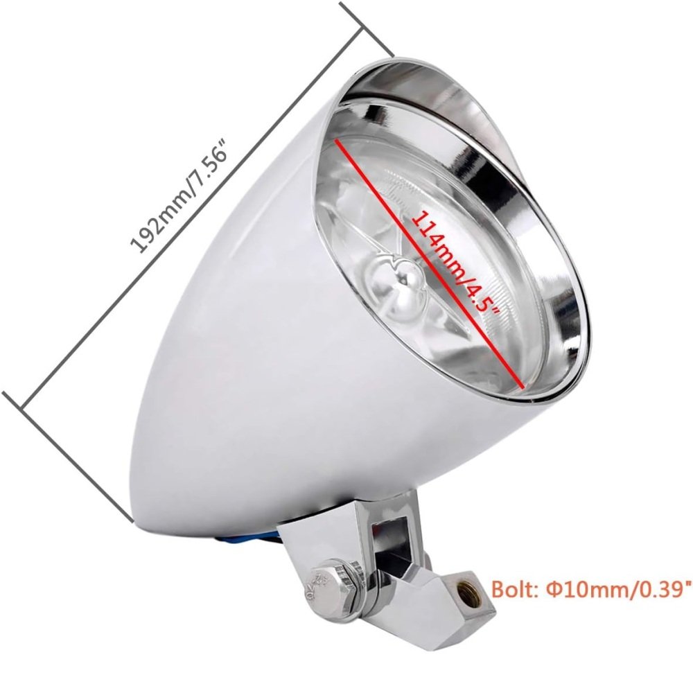 4.5" Headlight Lamp For Bobber Chopper Cruiser Custom - Image 4