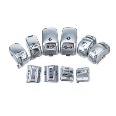 96-13 Touring Control Switch Button Cap Kit Engraved Icons With Cruise