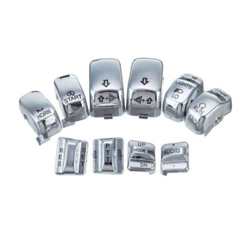 96-13 Touring Control Switch Button Cap Kit Engraved Icons With Cruise