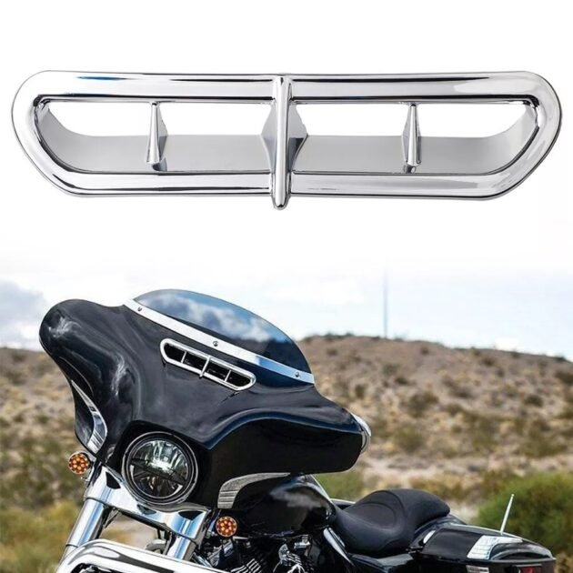 14-23 Front Fairing Air Vent Harley Touring Street Glide Ultra Glide Chrome - Image 2