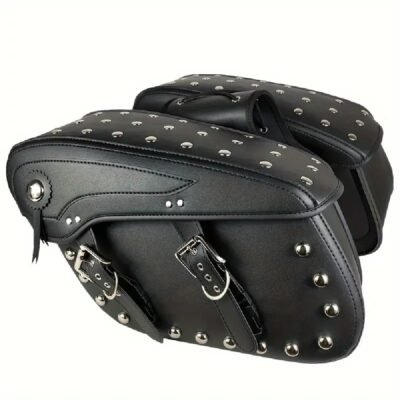 PU Leather Saddlebags fits Harley Honda Yamaha Suzuki Kawasaki