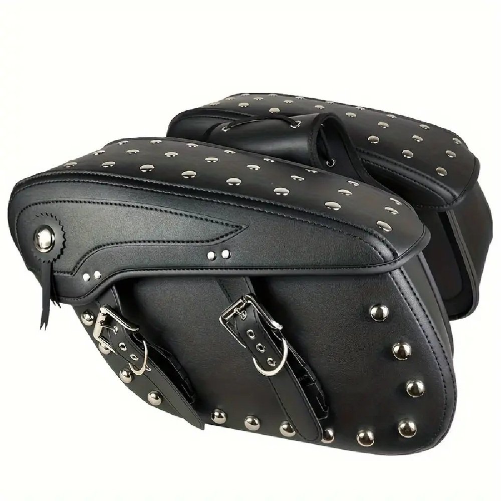 PU Leather Saddlebags fits Harley Honda Yamaha Suzuki Kawasaki