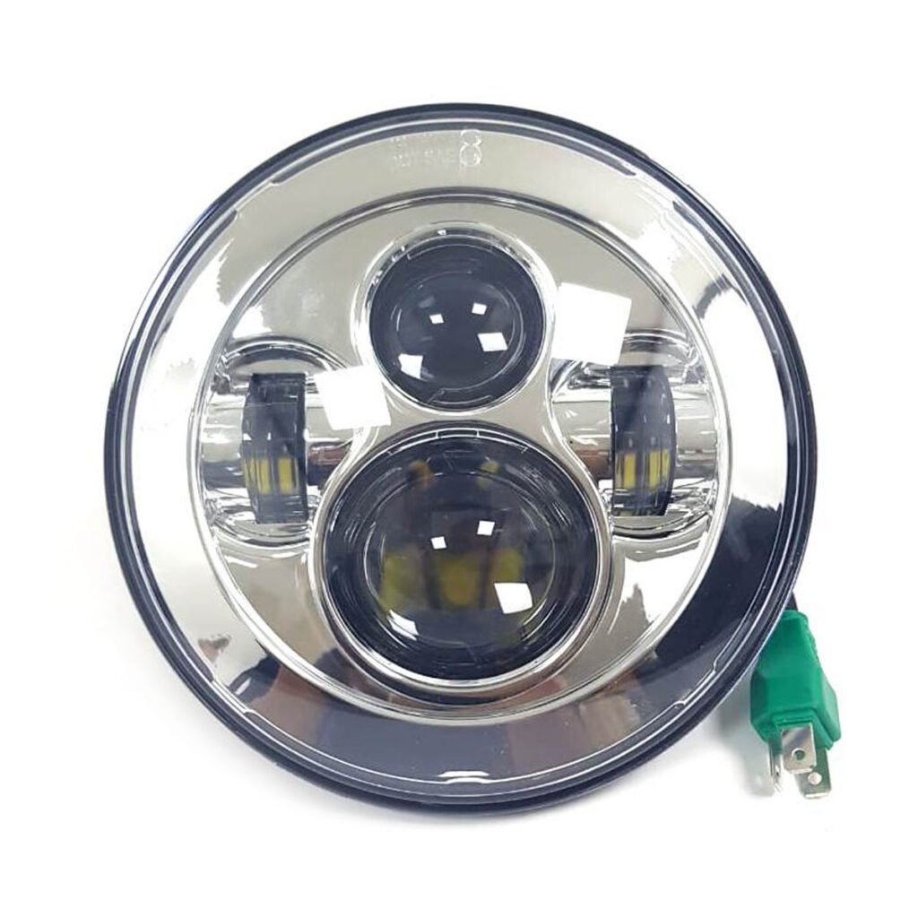 7 Inch LED Headlight Daymaker Chrome for Harley – SMA Motorcycle ...