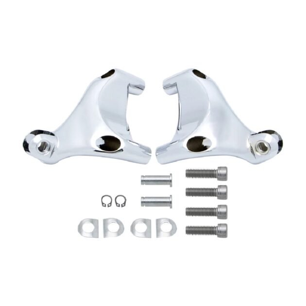 04-13 Sporster Rear Passenger Footpegs Mount Bracket Harley Chrome