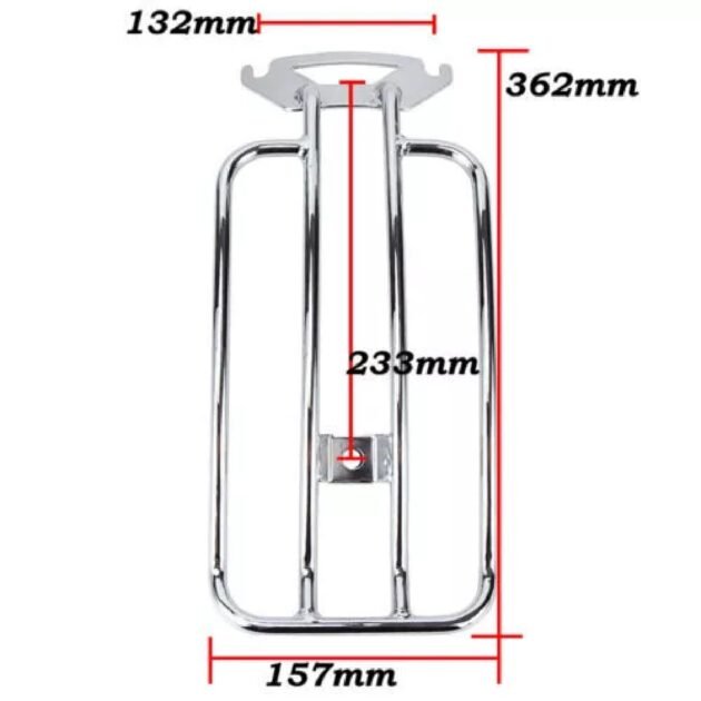 09-23 Harley Touring Solo Seat Fender Rack Chrome - Image 2