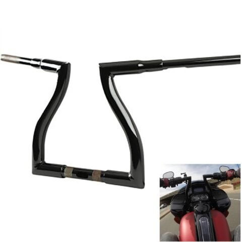 1.5″ Thresher 12″ Black Handlebars Bars Harley Road Glide Road King Softail Models