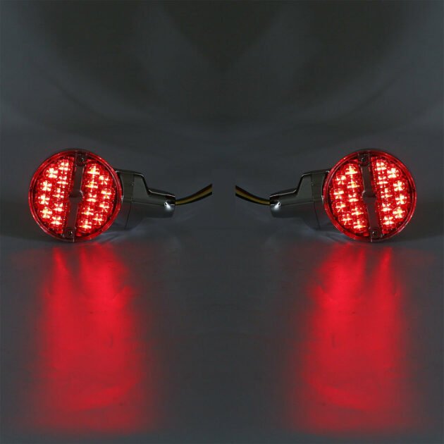 Front Bar Shield LED Turn Signal Light for Harley Softail Touring Motorcycles - Image 4