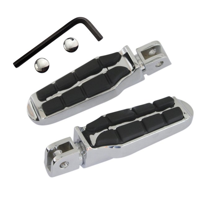 thumbnail image 2 of Chrome Mini Floorboard Footpegs For Suzuki Boulevard M50 2005-2018 - Front Replacement Foot Pegs 2 of 11