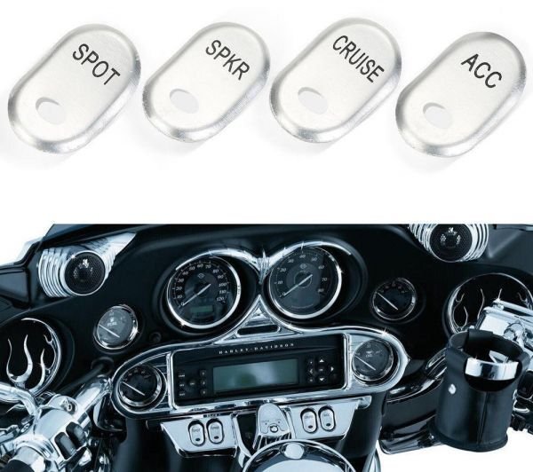Chrome Rocker Panel Switch Cover For Harley Electra Glide Ultra Classic FLHTCU (96-13)