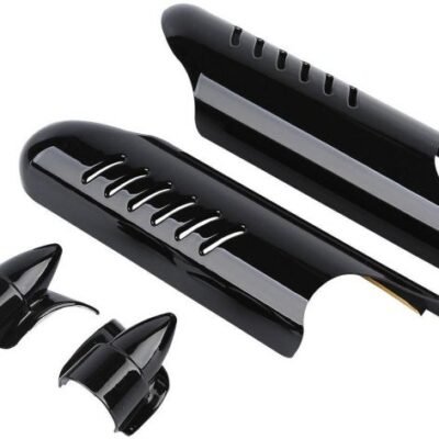Fork Lower Leg Deflectors Shields For 00 to 13 Touring Harley Black