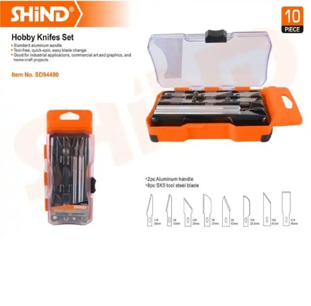 Multifunction 10Pcs Hobby Knife Kit Precision Cutter Carving Hobby Craft Knife Set