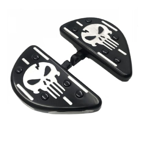 The Punisher Skull Passenger Floorboards Softail Dyna Touring Harley