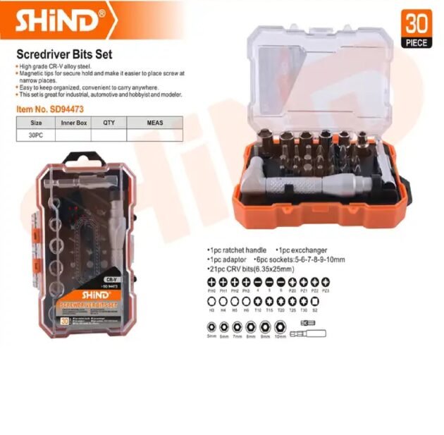 30pcs Professional High Quality Ratchet Screwdriver Bit Set