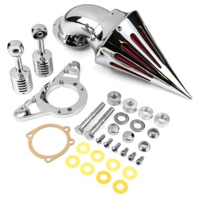 00-17 Dyna Softail Chrome Spike Air Cleaner Filter Intake Kit For Harley Dyna Softail Touring