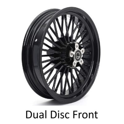 16x3.5" Front CNC Anodized Fat Spokes Wheel Dual Disc Fits Sportster