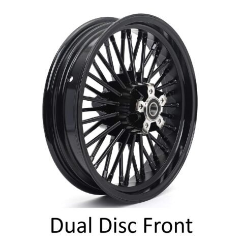 16x3.5" Front CNC Anodized Fat Spokes Wheel Dual Disc Fits Sportster