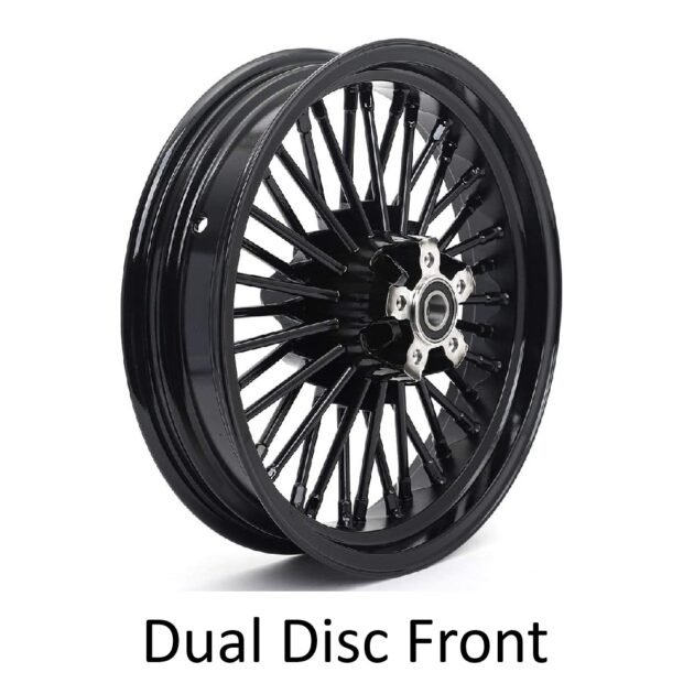 16x3.5" Front Rear CNC Anodized Fat Spokes Wheel Fits Sportster - Image 2