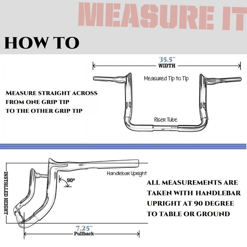 12-14-16" Rise Monkey Bagger Style Bars fits Harley Street Glide Ultra Glide Electra Glide Models - Image 3