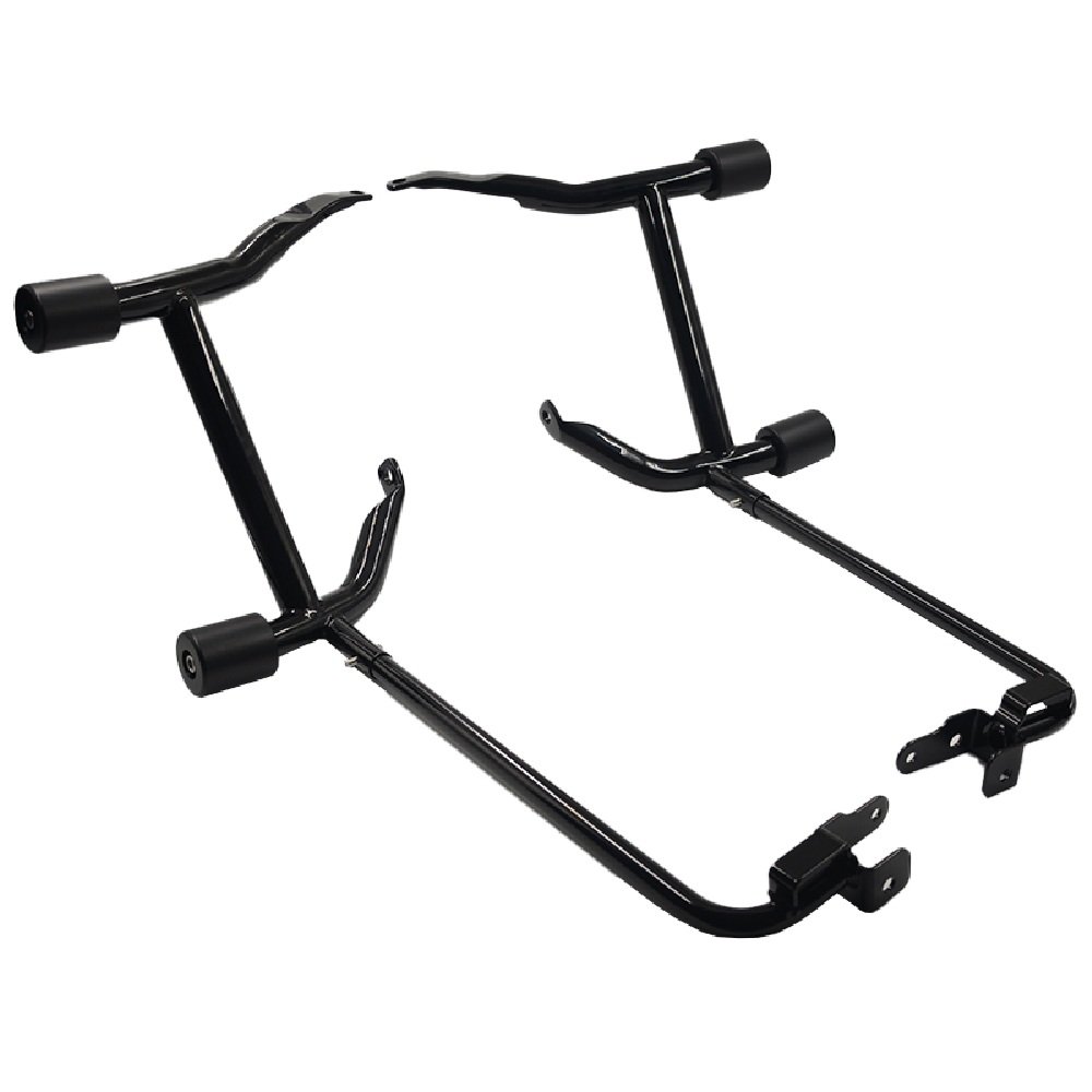 14-25 Touring Club Style Saddlebag Guard w/ Black Tip Wheels - Image 5