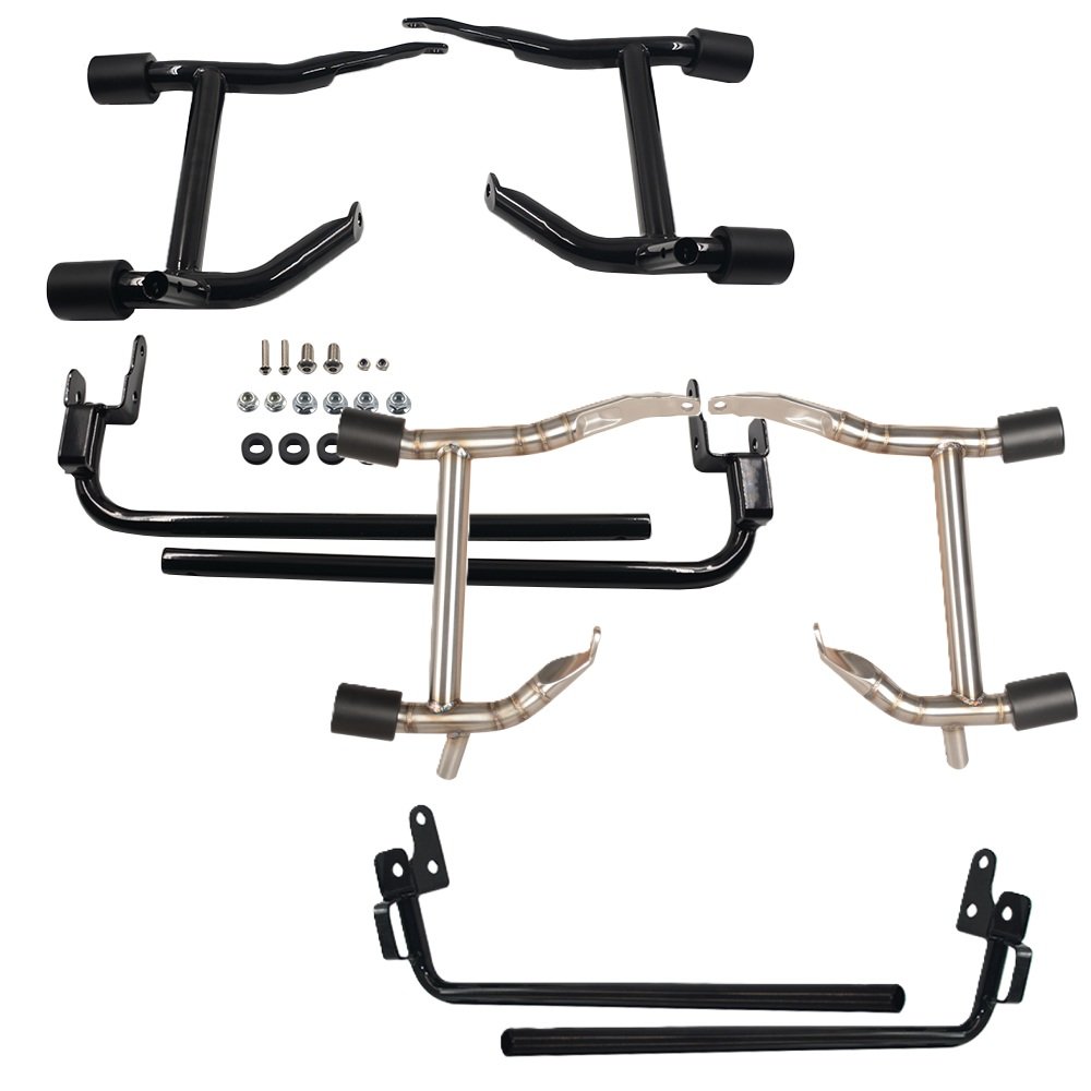 14-25 Touring Club Style Saddlebag Guard w/ Black Tip Wheels