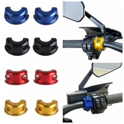 Harley Clutch Brake Perch Clamp Mount Pair Black