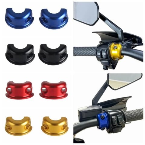 Harley Clutch Brake Perch Clamp Mount Pair Black