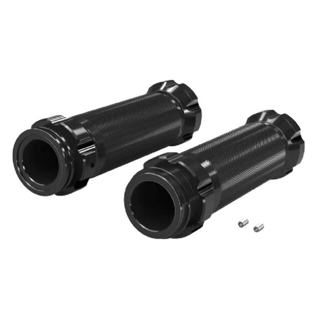 Harley Throttle Grip Electronic TBW Black Silver - Image 3
