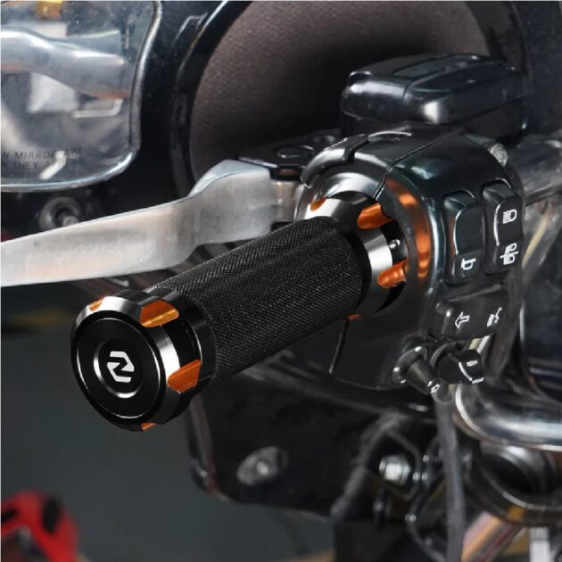 Harley Throttle Grip Electronic TBW Black Orange - Image 2