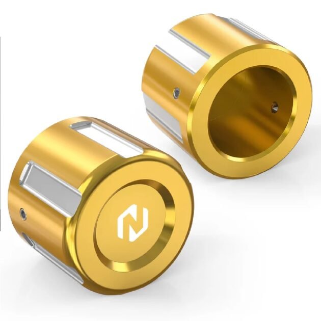 Harley Front CNC Axle Cap Cover Gold - Image 3