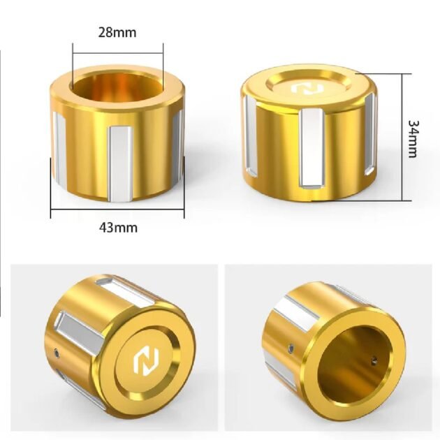 Harley Front CNC Axle Cap Cover Gold - Image 4