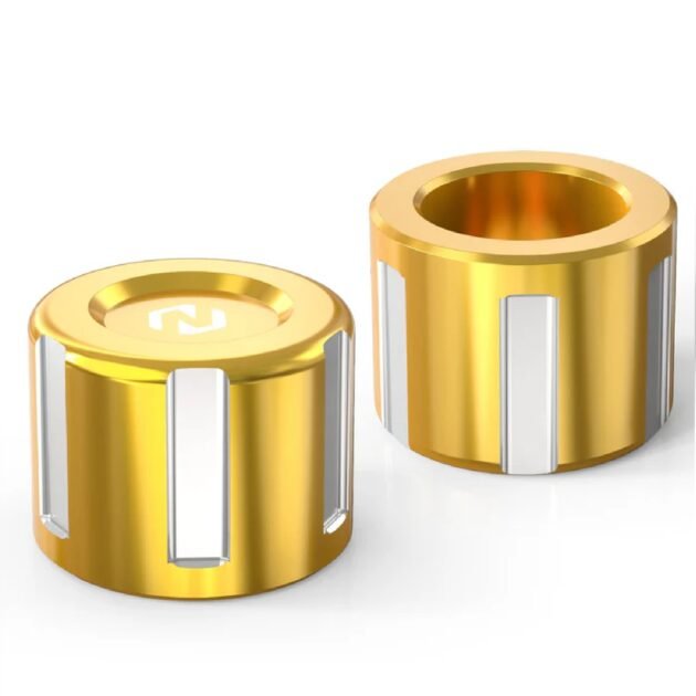Harley Front CNC Axle Cap Cover Gold