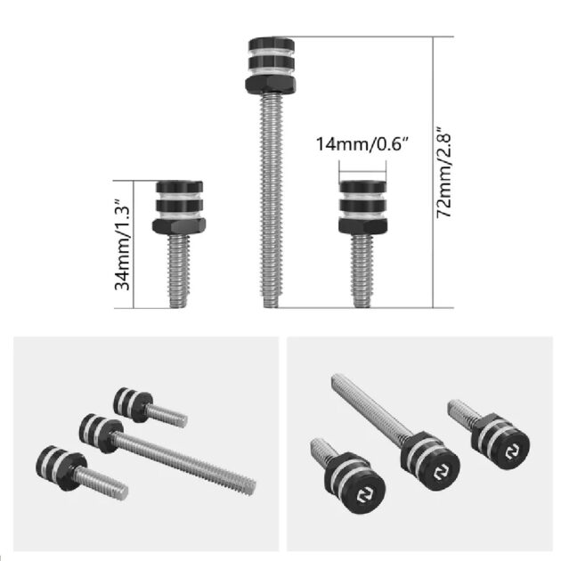 14-23 Street Glide Ultra Glide Windshield Bolt Screws Black Silver - Image 5