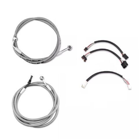 14-16" Rise Handlebar Cable Kit 17-20 Harley Touring Chrome
