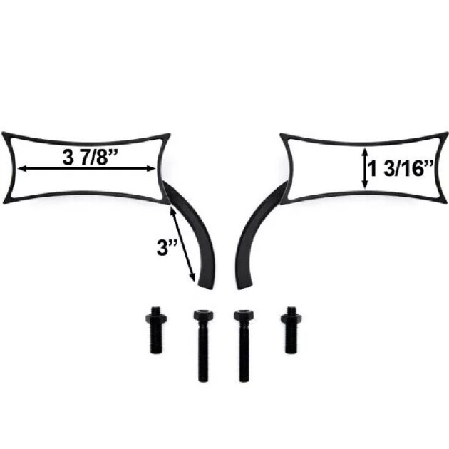 Twisted Custom Rearview Mirrors For Harley Motorcycle - Image 3