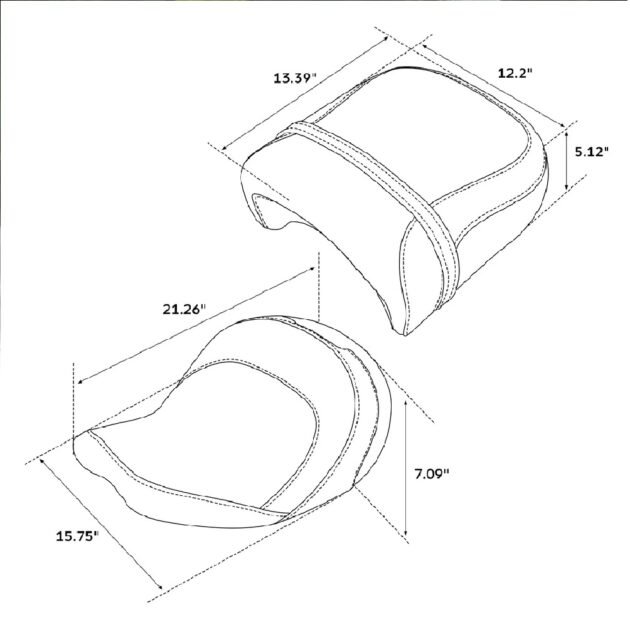 14-23 Indian 2 Piece 2 Up Seat Fits Indian Motorcycles - Image 4