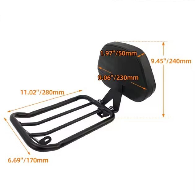 15-23 Kawasaki VN650 Driver Backrest W/ Luggage Rack - Image 4