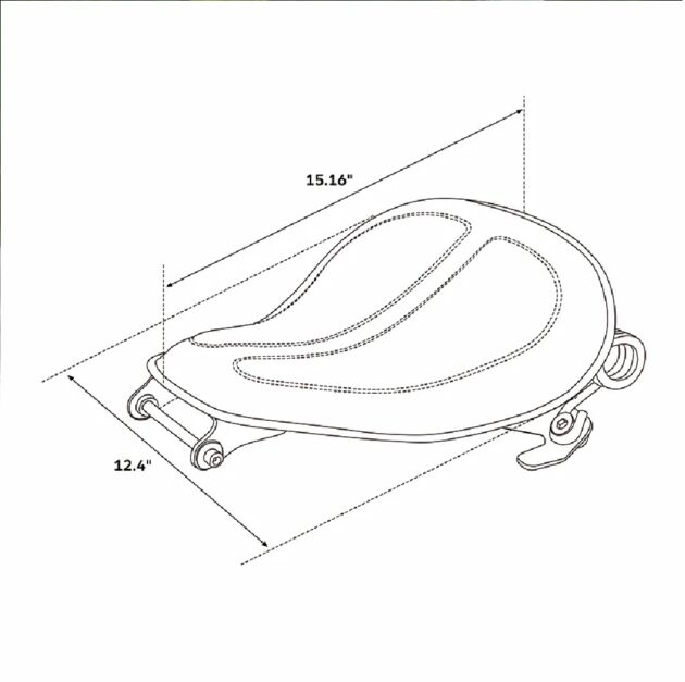 04-Up Sportster Solo Spring Seat Black - Image 4