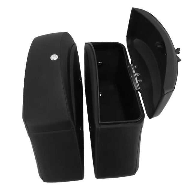 Universal Hard Saddlebag PU Leather Skin With Installation Hardwares Included - Image 4