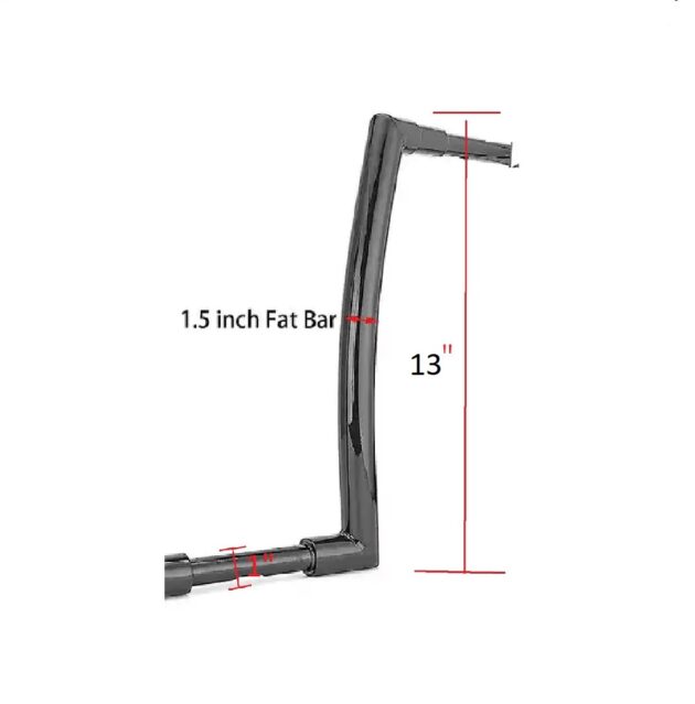 13" ZED Bar Style 1.5" Tube Bar 1" Base Clamp fits Harley Sportster Dyna Softail Motorcycles - Image 2