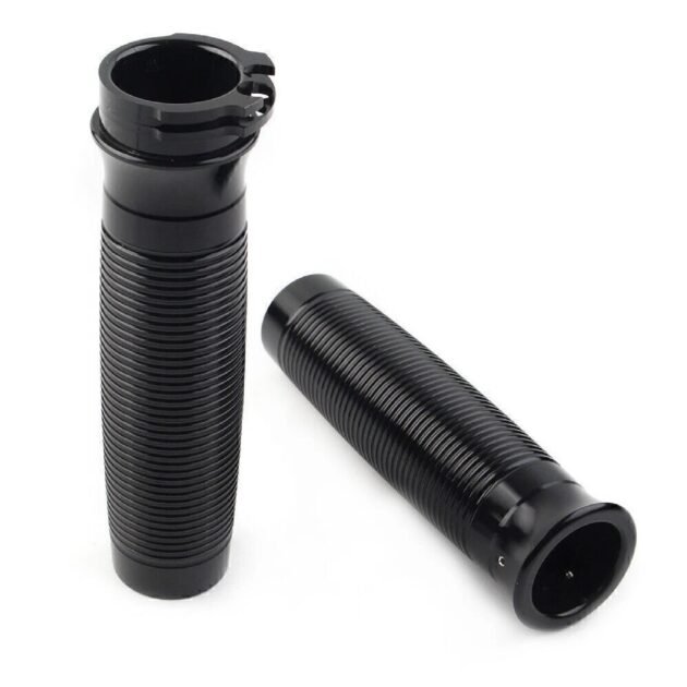 Harley CNC Throttle Grips Black - Image 4