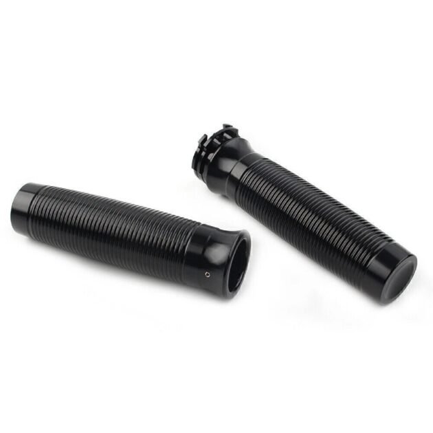 Harley CNC Throttle Grips Black - Image 3