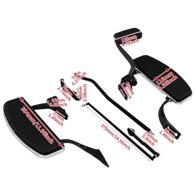 06-17 Harley Dyna Foot Control Floorboard Kit Black - Image 4