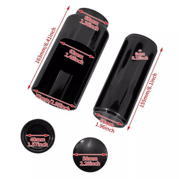 18-24 Softail Streetbob Low Rider Fork Cover Black - Image 3