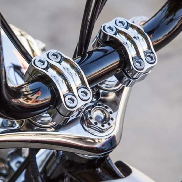 Handlebar Riser Clamp 1.25" Base fits Harley Softail Dyna Models - Image 2