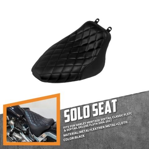 06-17 Softail Heritage Deluxe Solo Seat Diamond Stitches
