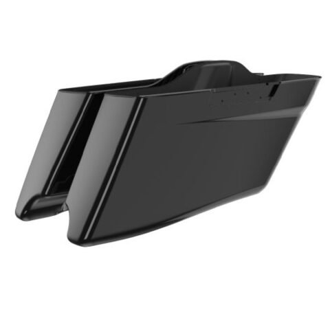 14-23 CVO Style Tapered Stretch Saddlebag Box Only Glossy Black